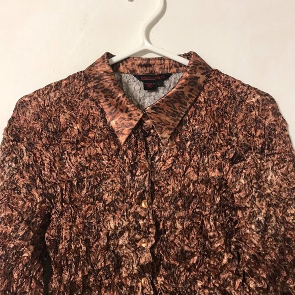 Simon Chang leopard print blouse - Picture 1 of 4